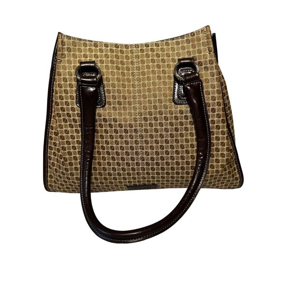 Nine &Co Vintage 90s Brown Checkered Purse - Picture 1 of 8